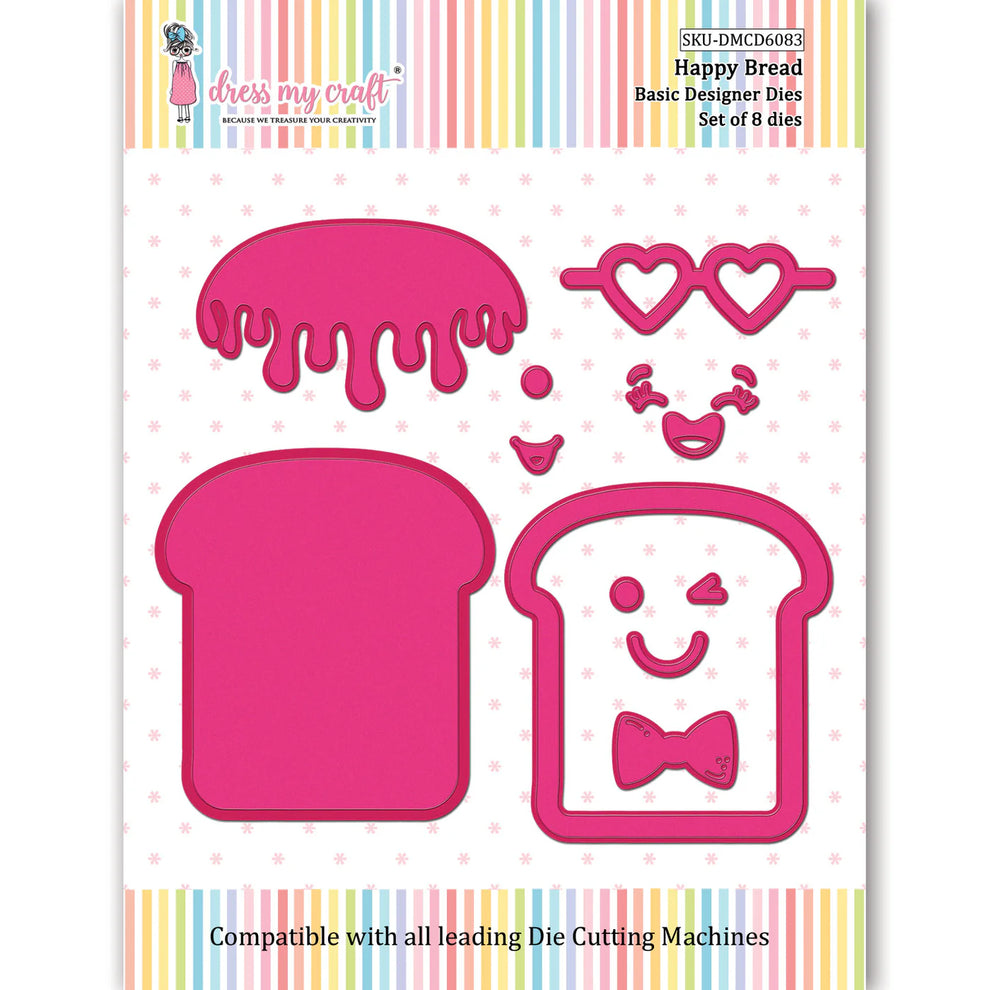 Dress My Craft Happy Bread Dies dmcd6083