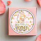 Dress My Craft Mini Stitched Scalloped Circle Frame Dies dmcd6578 Thank You Gift Box