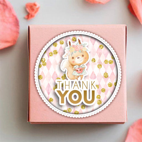 Dress My Craft Mini Stitched Scalloped Circle Frame Dies dmcd6578 Thank You Gift Box