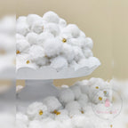 Dress My Craft Snow White Pom Poms With Loop dmcfa5695 Detailed View