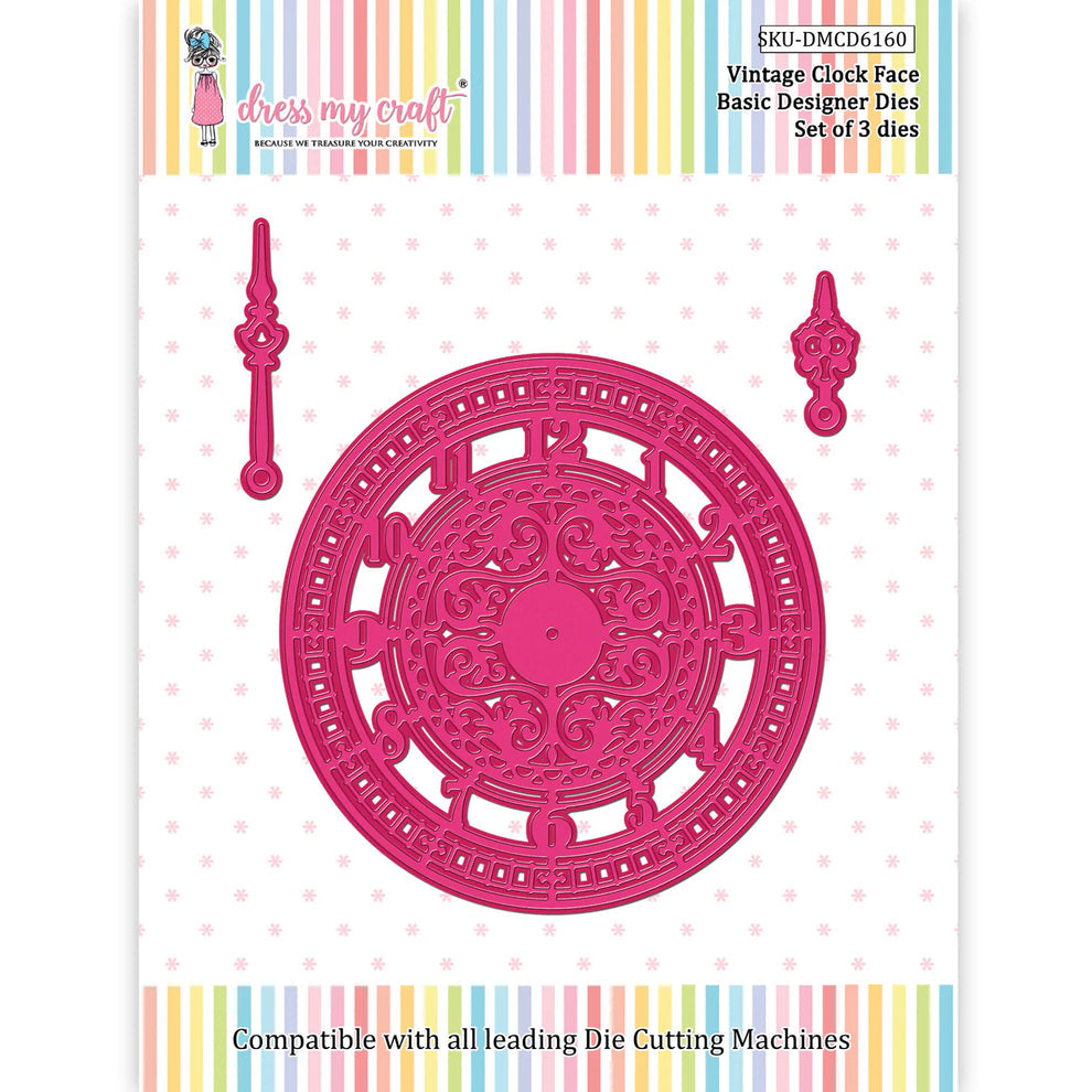 Dress My Craft Vintage Clock Face Dies dmcd6160
