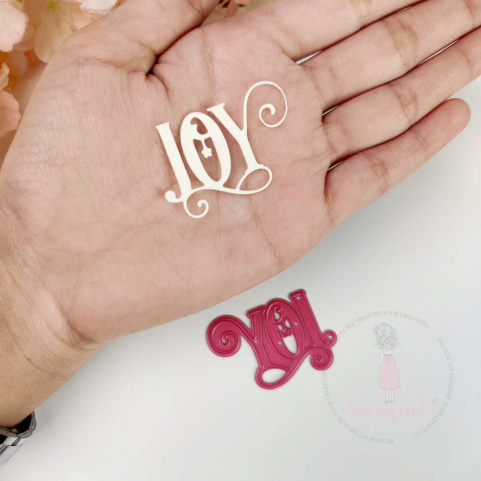 Dress My Craft Wings of Joy Dies dmcd7095 Joy Script