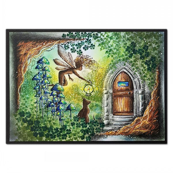 Lavinia Stamps Dragon Tree Root Corner Clear Stamp lav875 fae scene