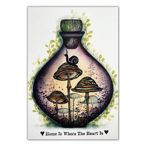 Lavinia Stamps Snailcap Single Mushroom Clear Stamp lav853 snail bottled