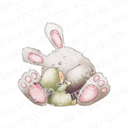 Stamping Bella Bundle Girl loves Bunny Wobbles Cling Stamp eb1370