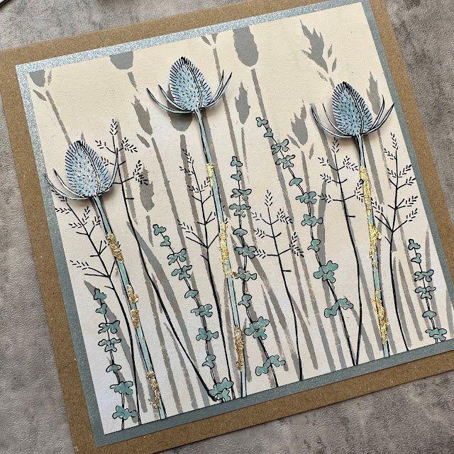 Paper Artsy Kay Carley Cling Stamps ekc72 flowers
