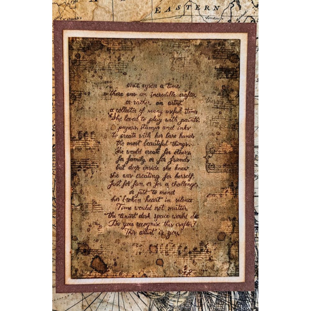 Paper Artsy Eclectica3 Scrapcosy Mini Cling Stamp em88 poem