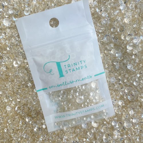 Trinity Stamps Champagne Twinkle Rhinestones Embellishment Mix emb-0016