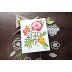 PinkFresh Studio GOLD Metallic Pearls pf073es Monochromatic Blooms Card | color-code:ALT10