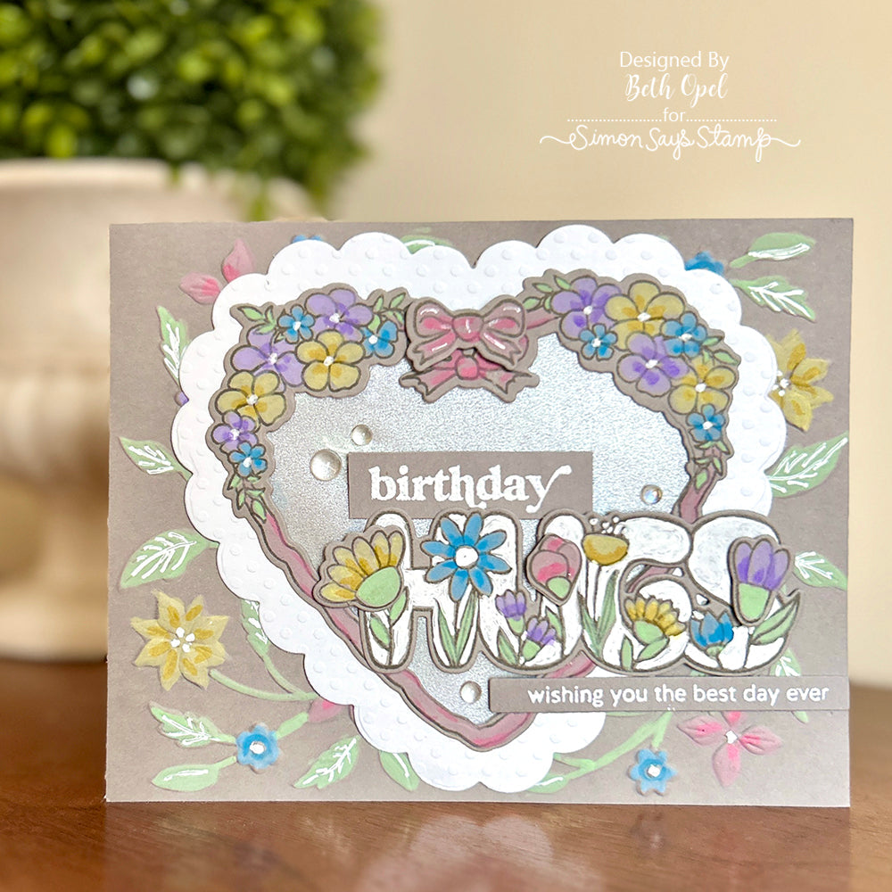 Simon Says Stamps and Dies EZ Strips Birthday set921ez To Be Loved Birthday Card