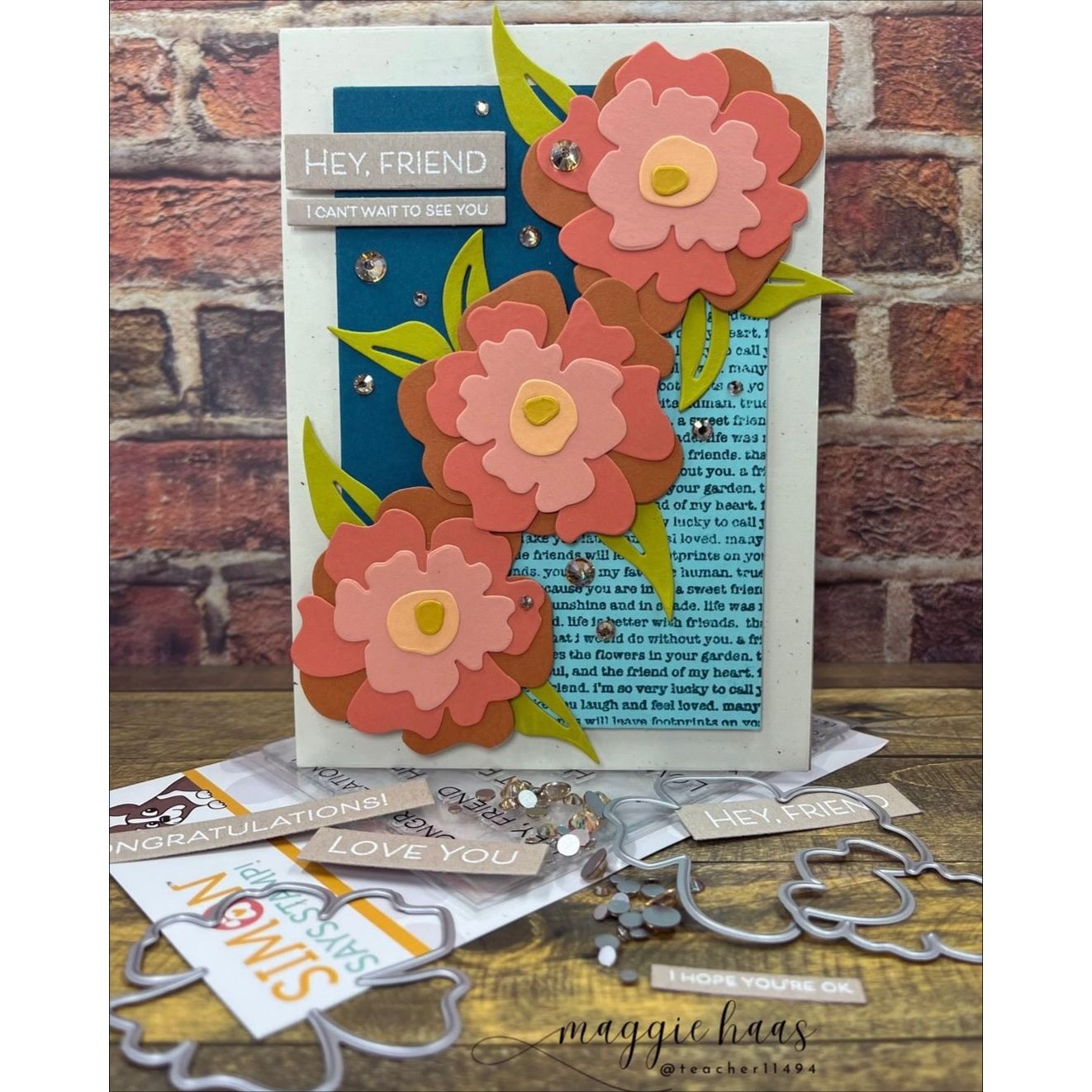 Simon Says Stamps And Dies EZ Strips Everyday set1010ez Friend Like You Friend Card