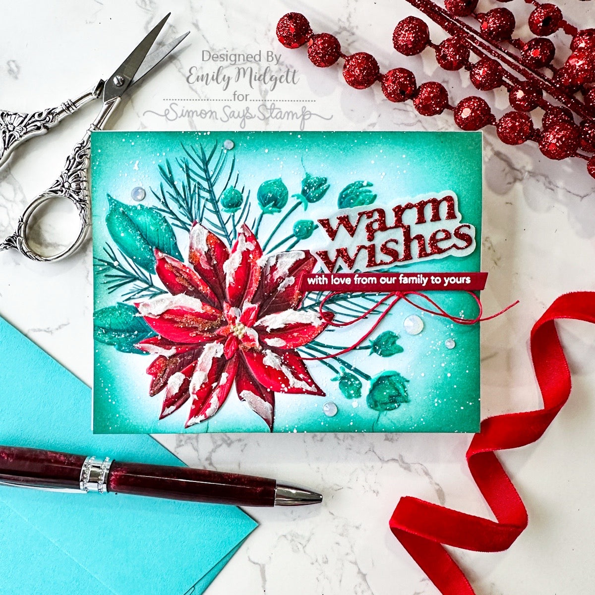 Simon Says Stamps and Dies EZ Strips Christmas set1122ez DieCember Christmas Card | color-code:ALT01
