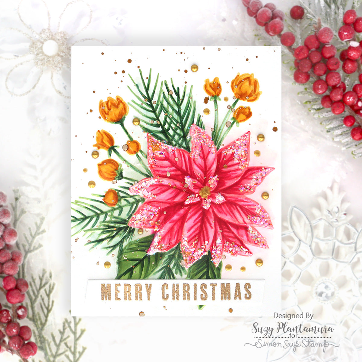 Simon Says Stamp EZ Strips Slanted Rectangles Wafer Dies 1471sdc DieCember Holiday Card | color-code:ALT03