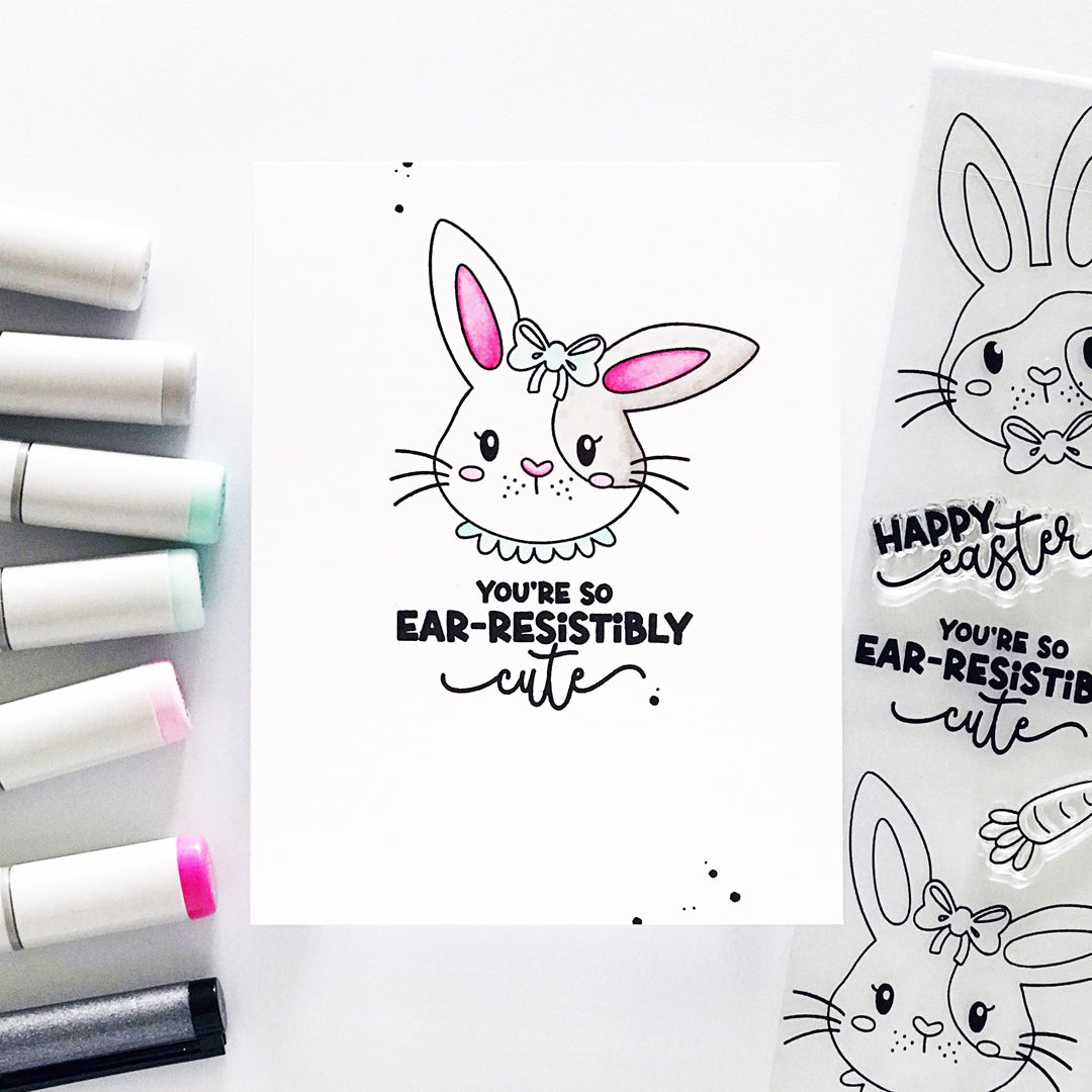 Simon Says Clear Stamps Ear-Resistibly Cute 2171ssc Rain or Shine Easter Card