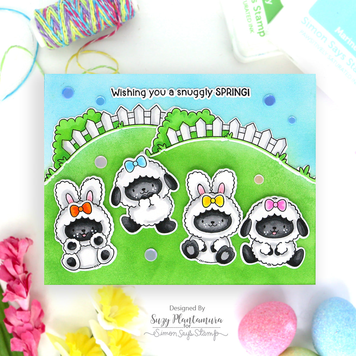 Simon Says Stamp Embellishment Mix Easter Eggs 0226eg Beautiful Moments Spring Card | color-code:ALT02