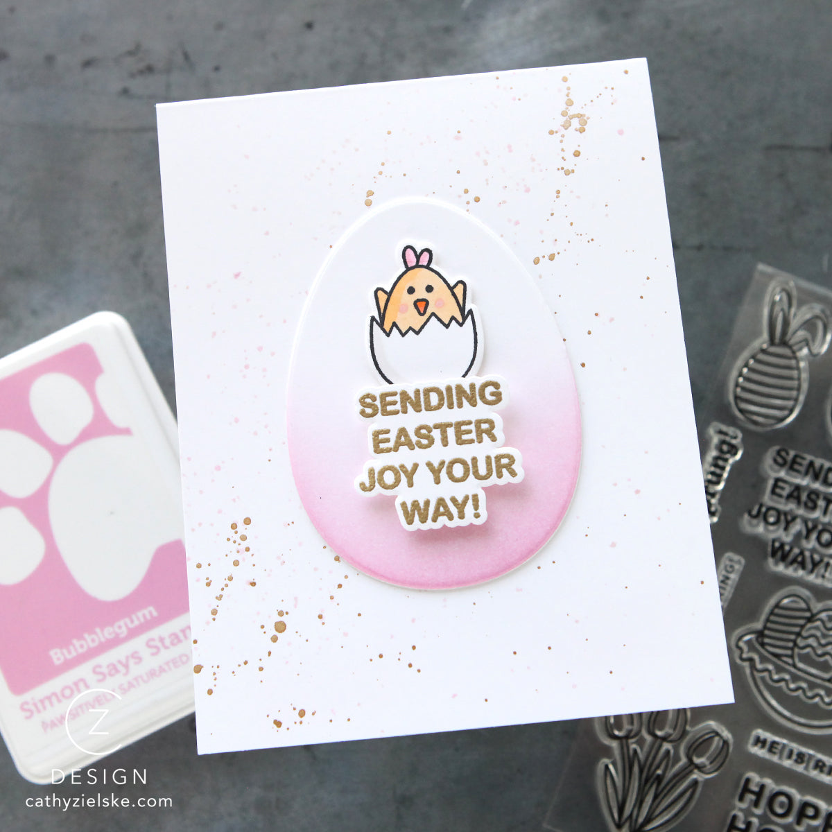 CZ Design Stamps and Dies Easter Grid set1181eg Beautiful Moments Easter Card | color-code:ALT02