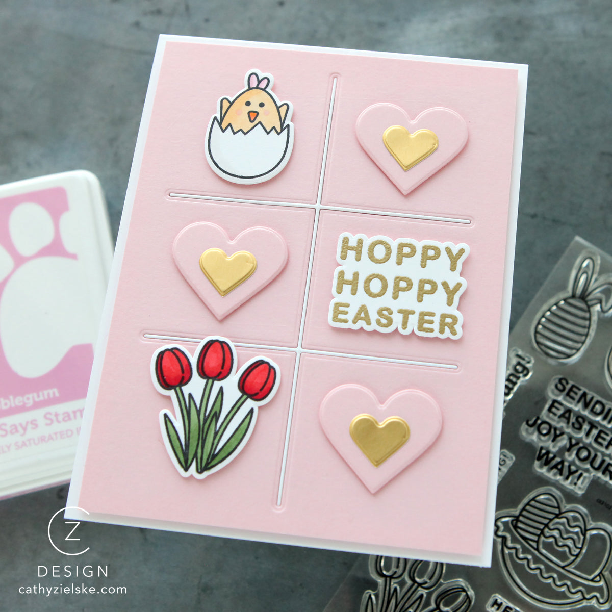 CZ Design Clear Stamps Easter Grid cz3102c Beautiful Moments Easter Card | color-code:ALT01