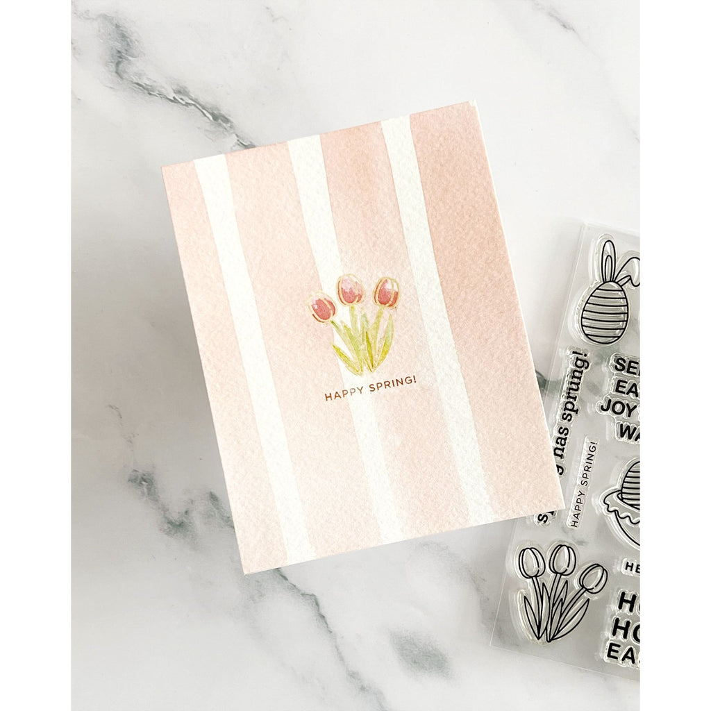 CZ Design Clear Stamps Easter Grid cz3102c Beautiful Moments Spring Card
