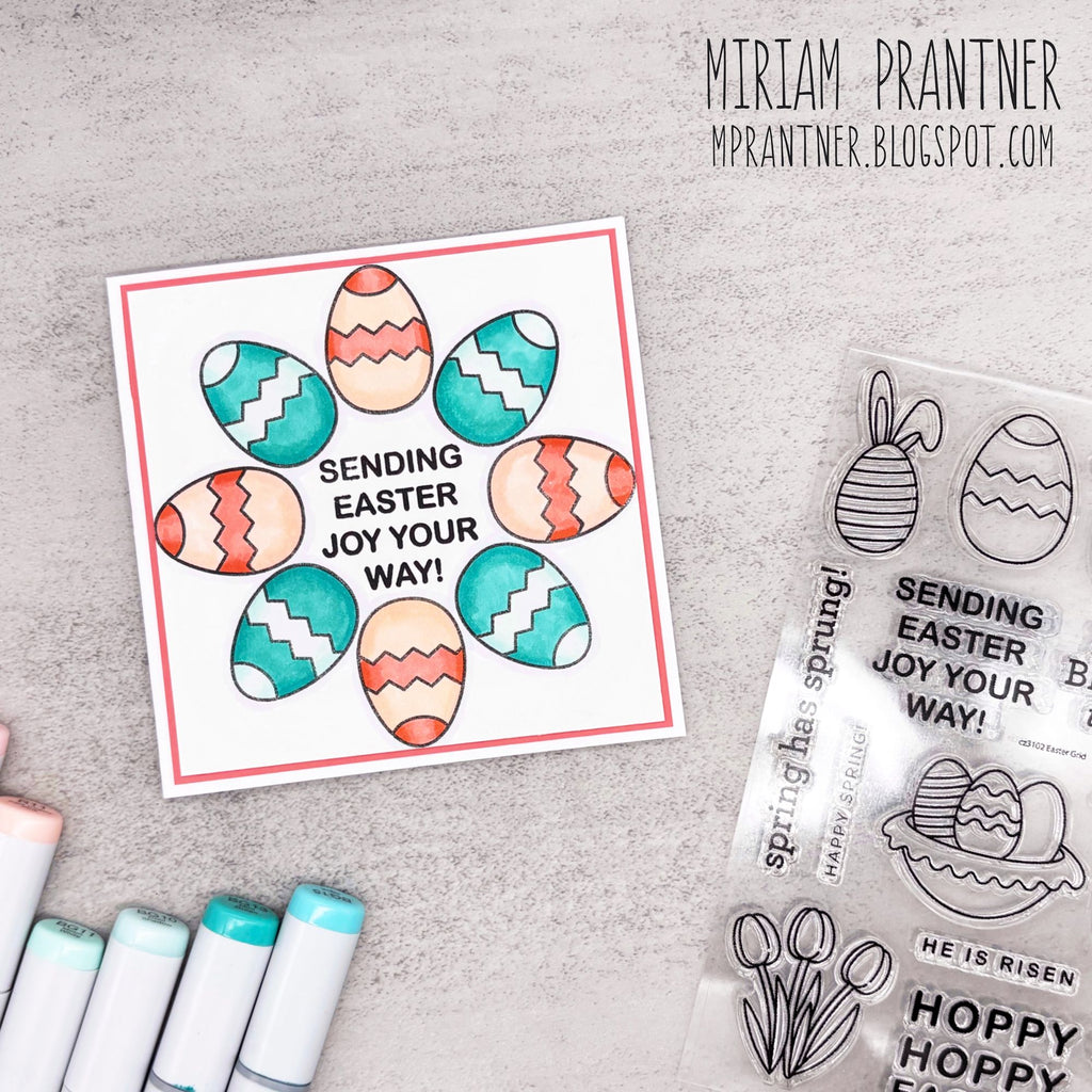 CZ Design Clear Stamps Easter Grid cz3102c Beautiful Moments Easter Card