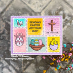 CZ Design Clear Stamps Easter Grid cz3102c Beautiful Moments Easter Card