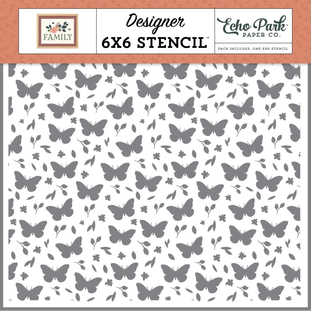 Echo Park Butterflies And Stems Stencil fam403033