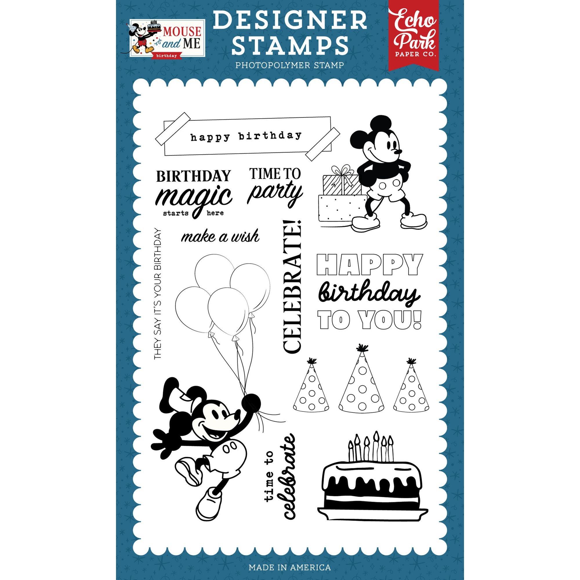 Echo Park Celebrate Mouse Clear Stamps mmb509045