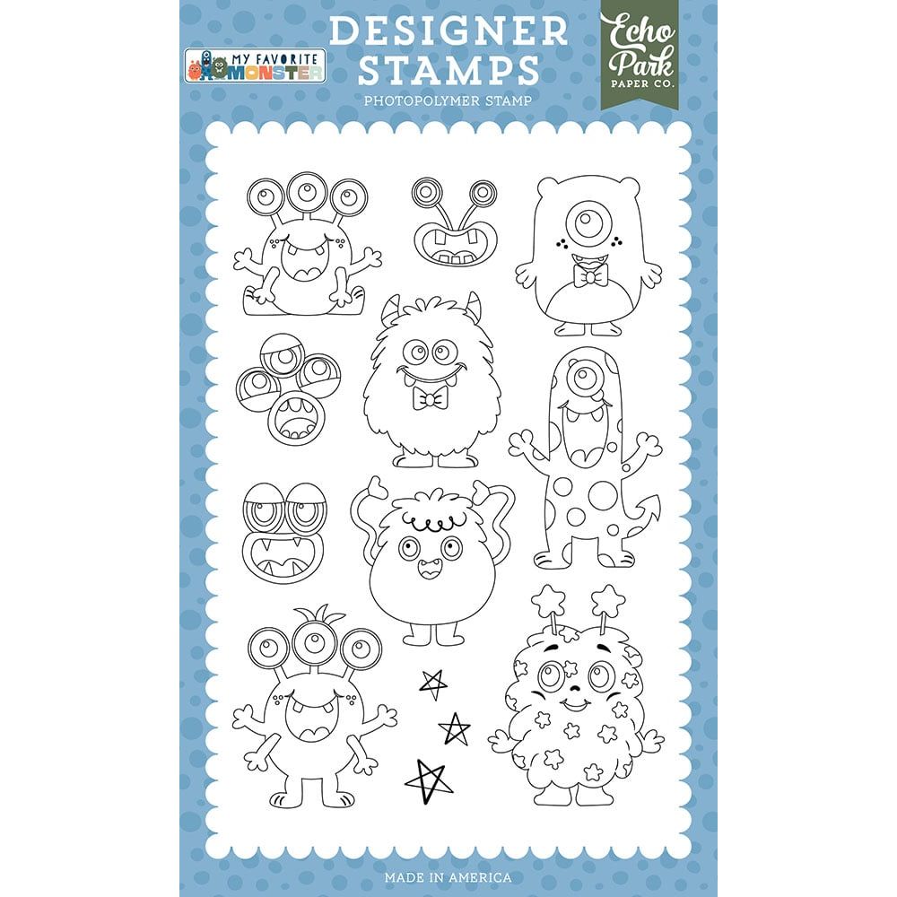 Echo Park Monsters At Play Clear Stamps mfm499045
