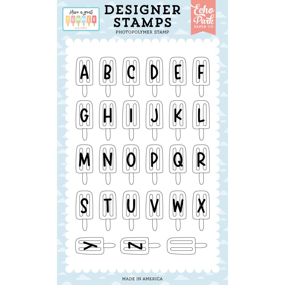 Echo Park Popsicle Alphabet Clear Stamps hags424048