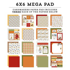Echo Park Winnie The Pooh Autumn 6 x 6 Mega Paper Pad wpa453031 Detailed Image