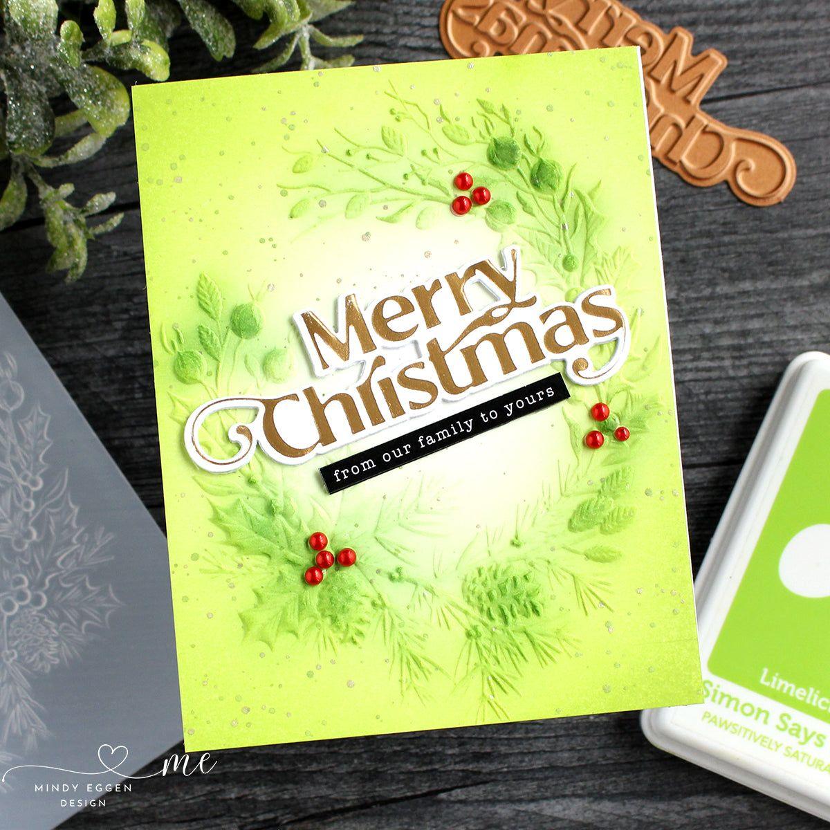 Simon Says Stamp Elegantly Modern Christmas Wafer Dies sssd112875c Stamptember Christmas Card | color-code:ALT05