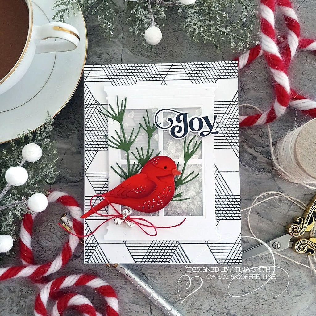 Simon Says Stamp Elegantly Modern Christmas Wafer Dies sssd112875c Stamptember Christmas Card | color-code:ALT04