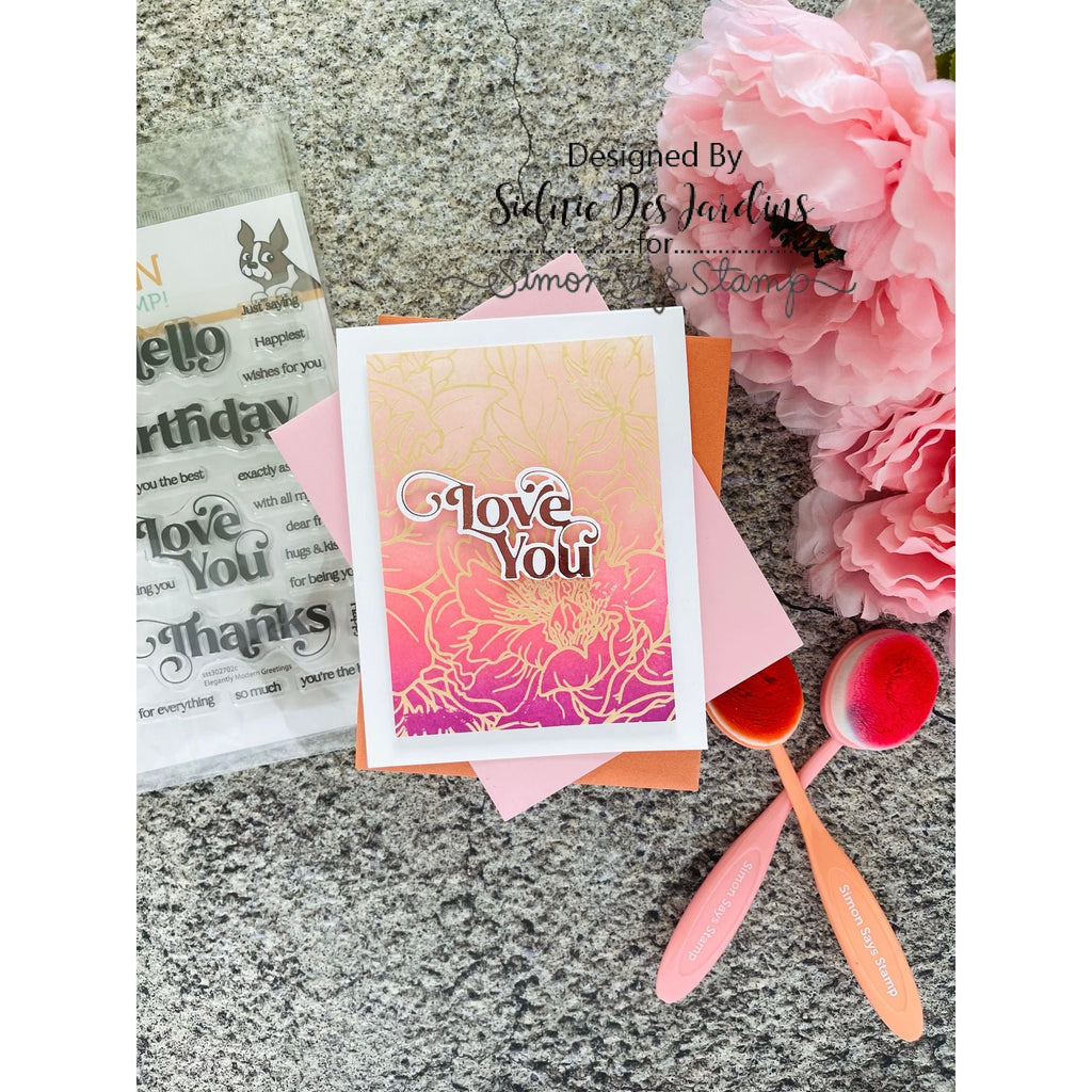 Simon Says Stamp And Dies Elegantly Modern Greetings set634em Dear Friend
