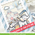 Lawn Fawn Set Fly High Clear Stamps and Dies lffh congrats baby card