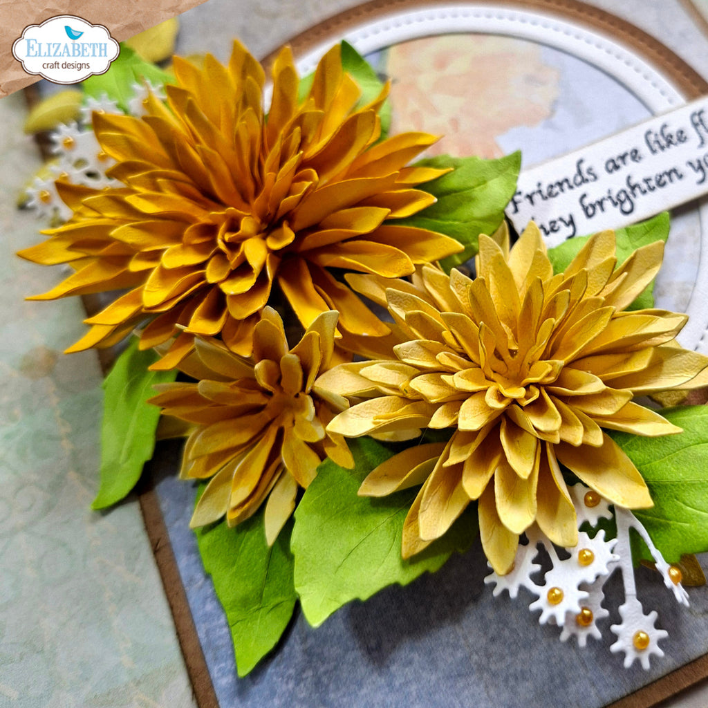 Elizabeth Craft Designs Dahlia Dies 2346 yellow