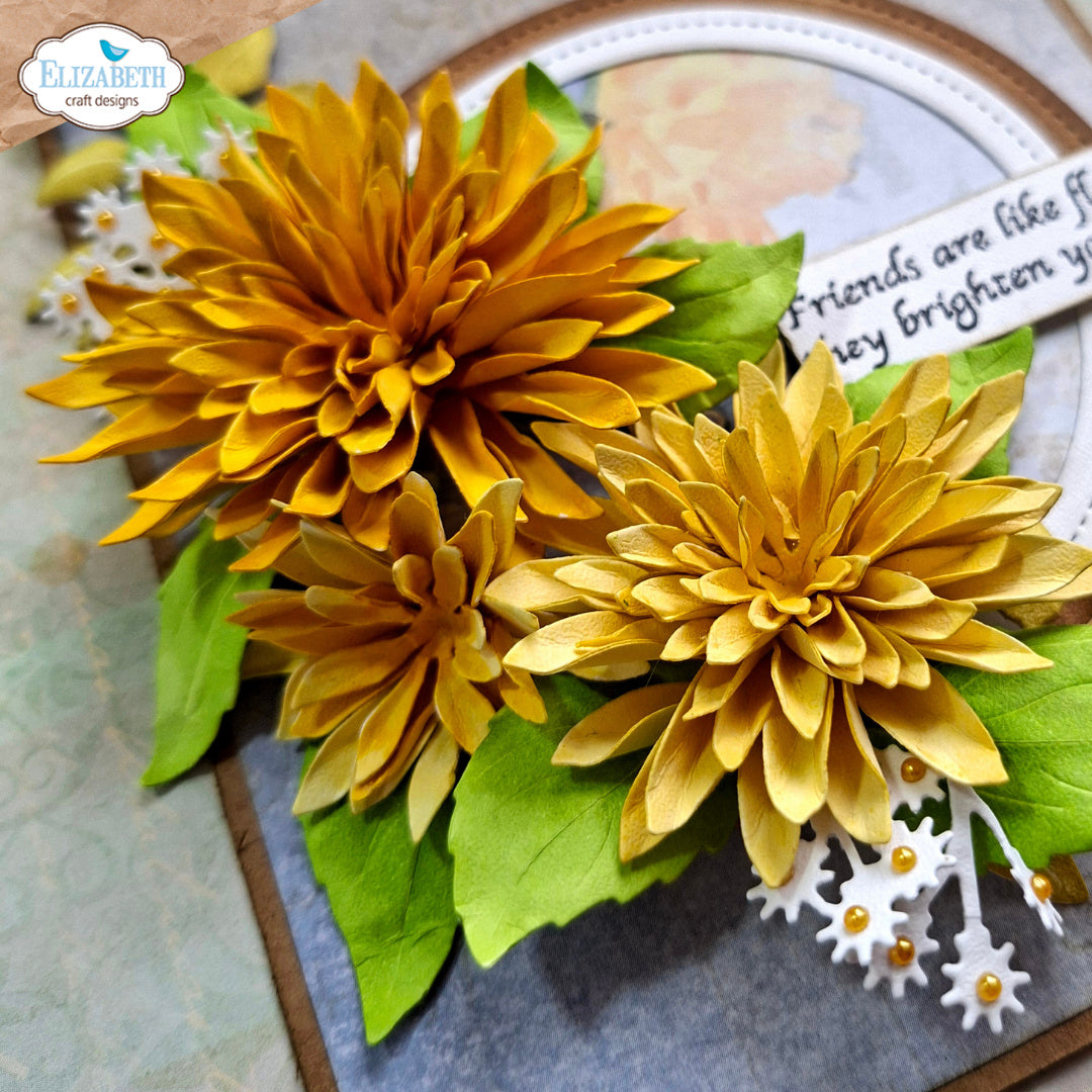 Elizabeth Craft Designs Dahlia Dies 2346 yellow