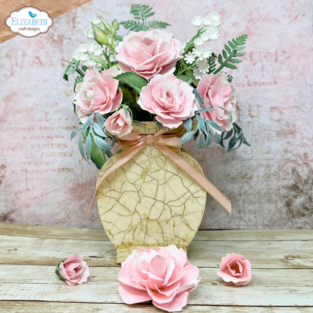 Elizabeth Craft Designs Rose Dies 2306 vase