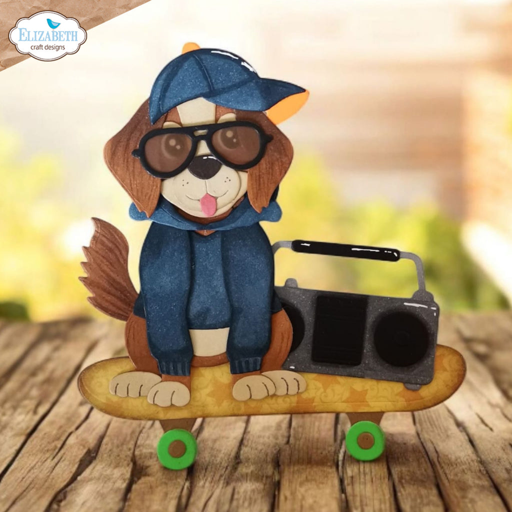 Elizabeth Craft Designs Skateboard Dies 2328 boombox