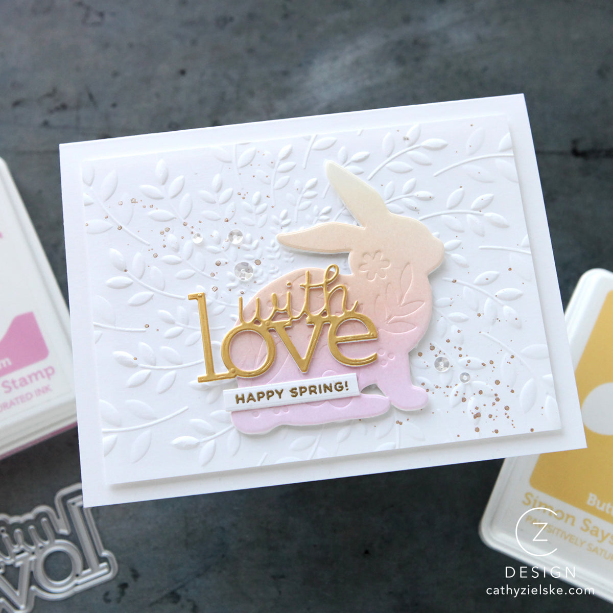 Simon Says Stamp Embellished Bunny Wafer Dies 1581sd Beautiful Moments Spring Card | color-code:ALT03