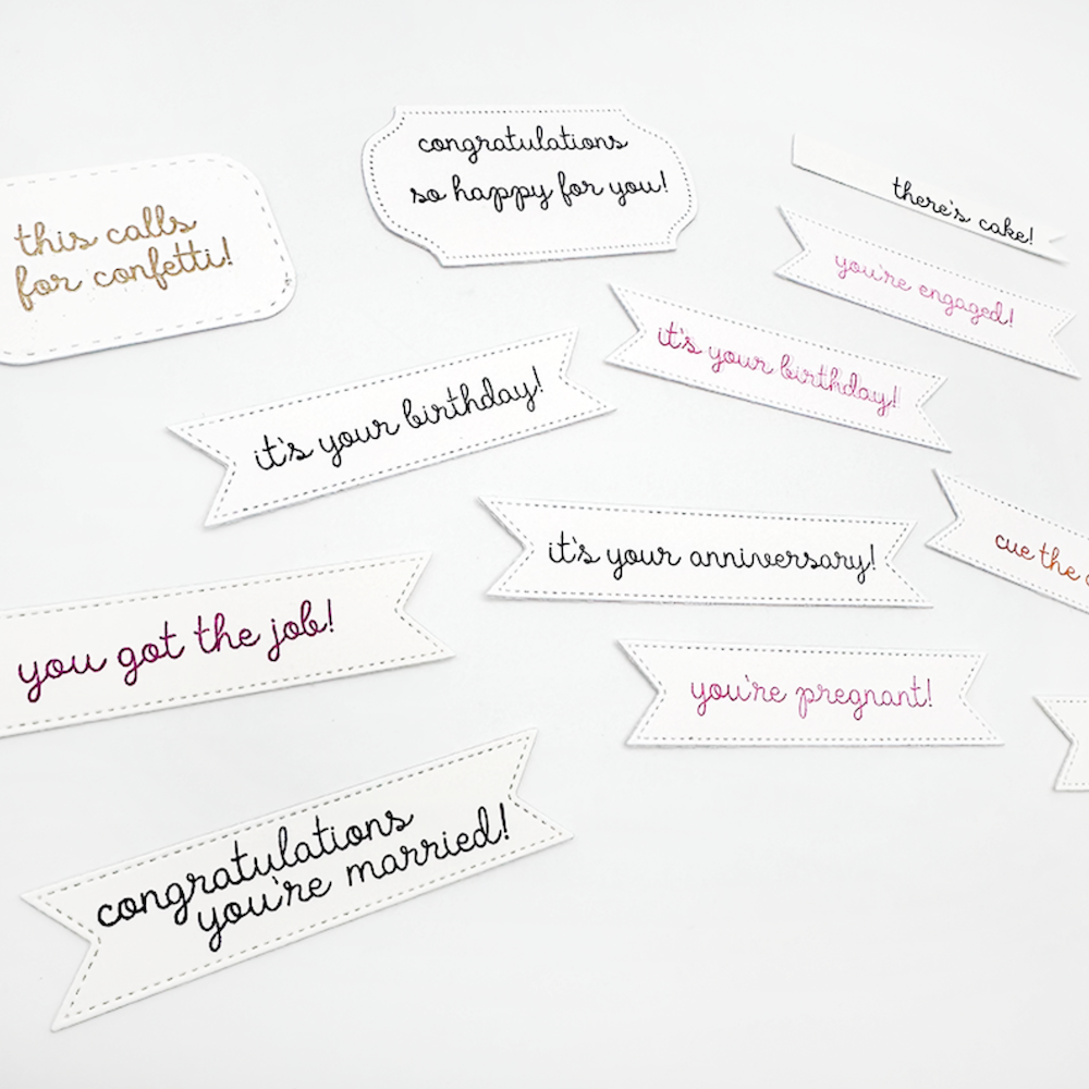 Emily Moore Designs All the Happy Things Clear Stamp Set stp-aht-01 samples