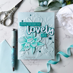 Simon Says Stamp Embossing Folder and Cutting Dies Brilliant Hibiscus sfd395 Sunny Vibes Thank You Card | color-code:ALT04