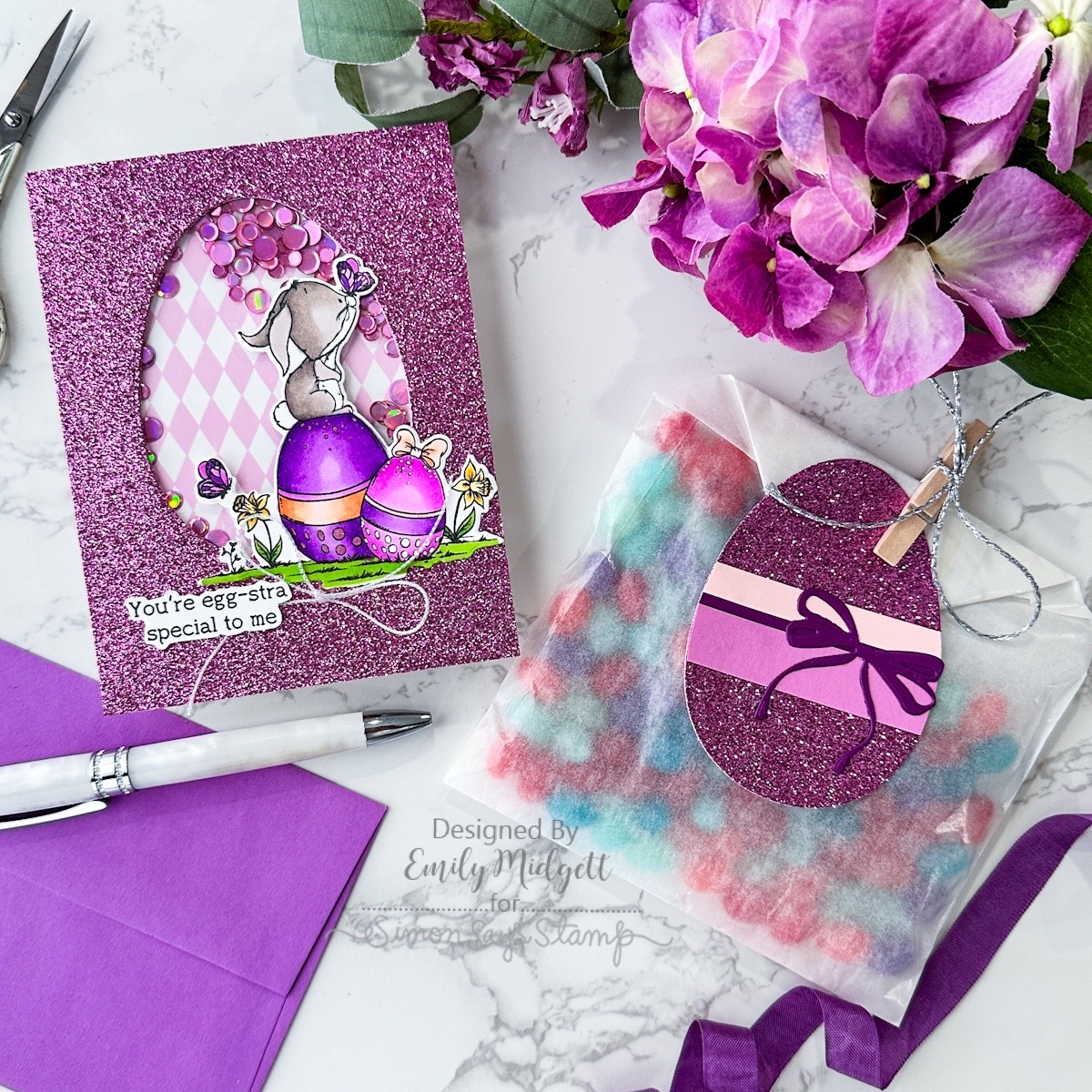 Simon Says Stamp Glitter Cardstock Clematis 6x6 sss334 Rain Or Shine Easter Duo | color-code:ALT03