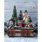 Tim Holtz Flip Top Distress Paint Lumberjack Plaid Ranger tdf82392 Christmas Vignette Scene | color-code:ALT099