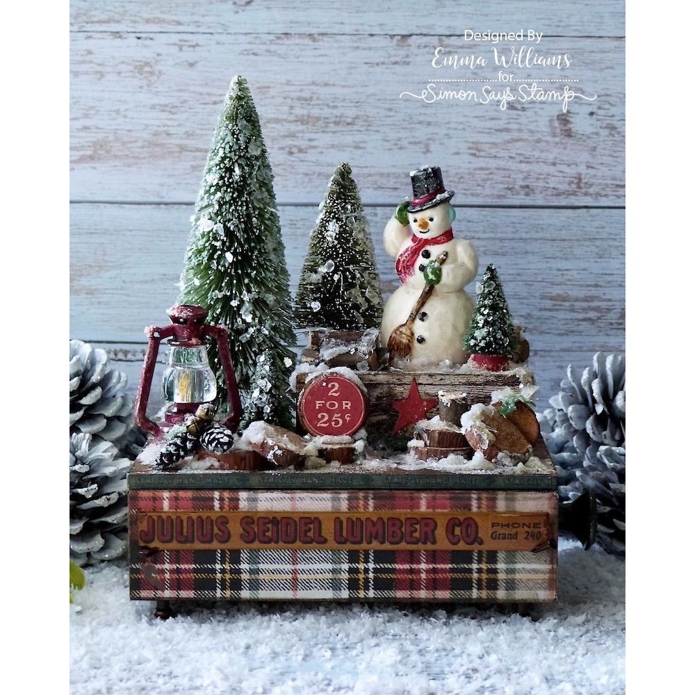 Tim Holtz Flip Top Distress Paint Black Soot Ranger TDF52937 Christmas Vignette Scene | color-code:ALT9992