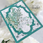 Honey Bee Dogwood Blooms 3D Embossing Folder hbef-006 Monochromatic Mother’s Day Card | color-code:ALT02