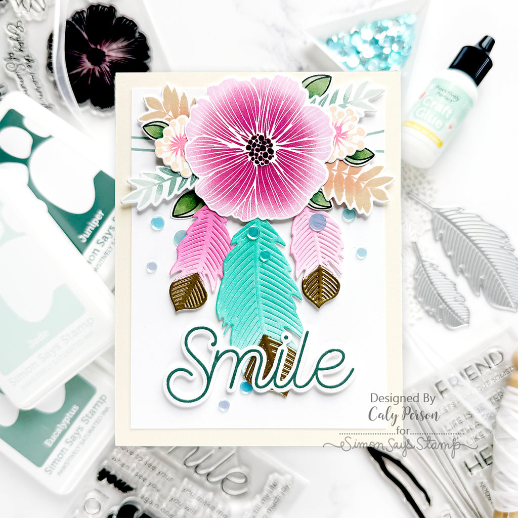 Simon Says Stamp Pawsitively Saturated Ink and Re-inker Set Eucalyptus ink95set Friend Like You Smile Card | color-code:ALT01