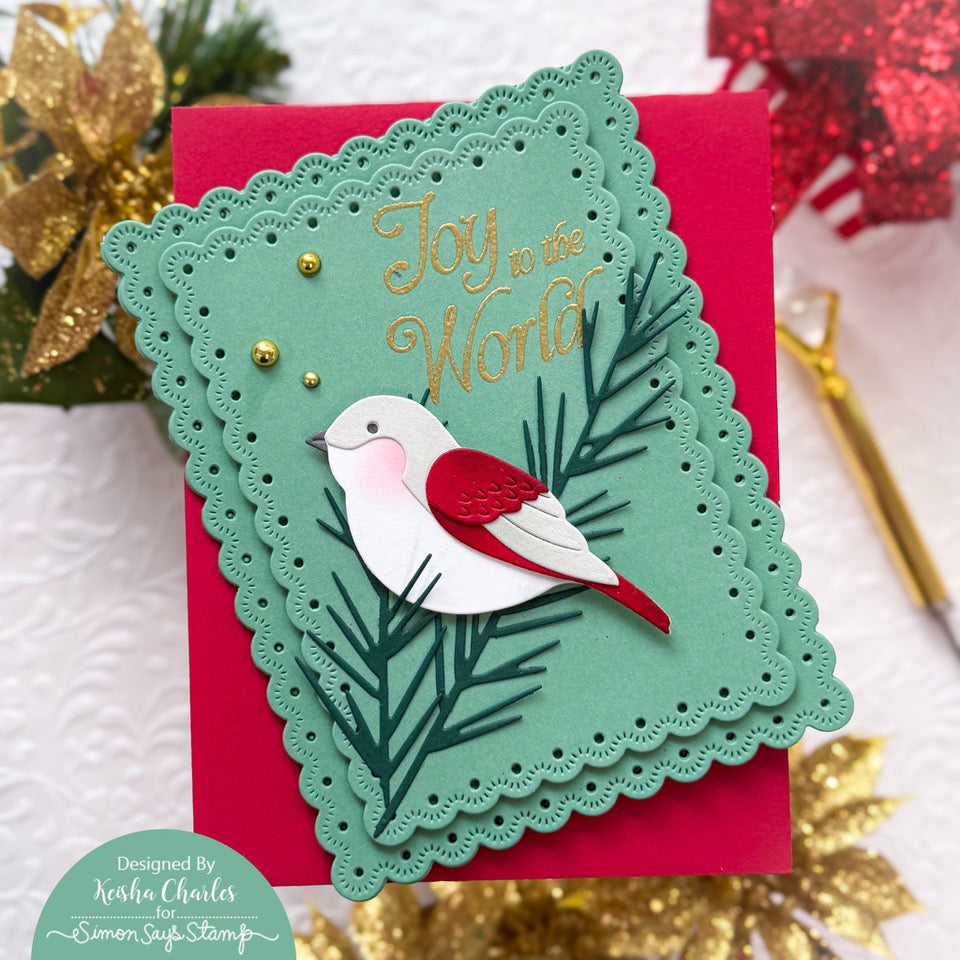 Simon Says Stamp Eyelet Layer Frames Wafer Dies s1059 DieCember Christmas Card | color-code:ALT01