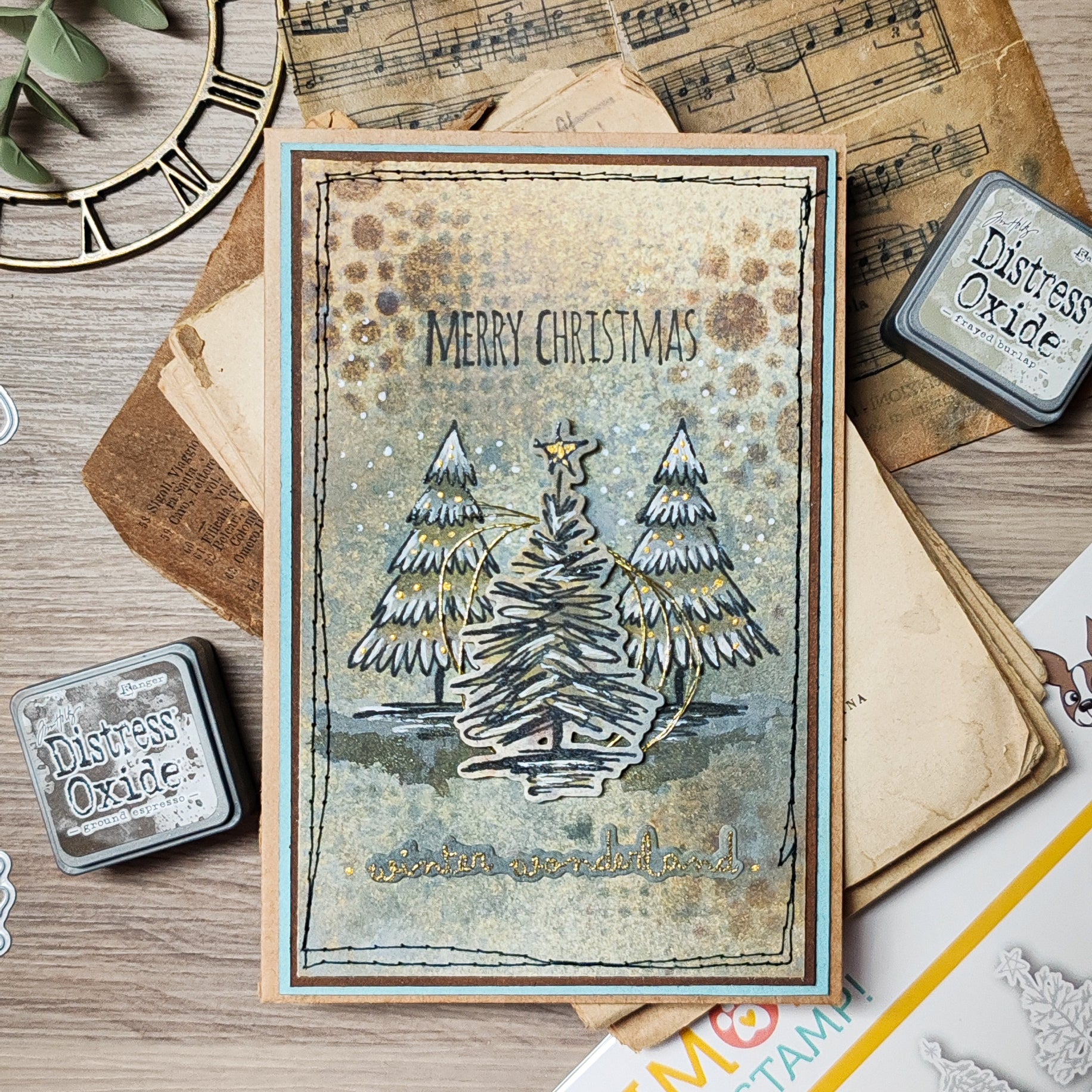 Tim Holtz Cling Rubber Stamps Scribbly Christmas CMS249