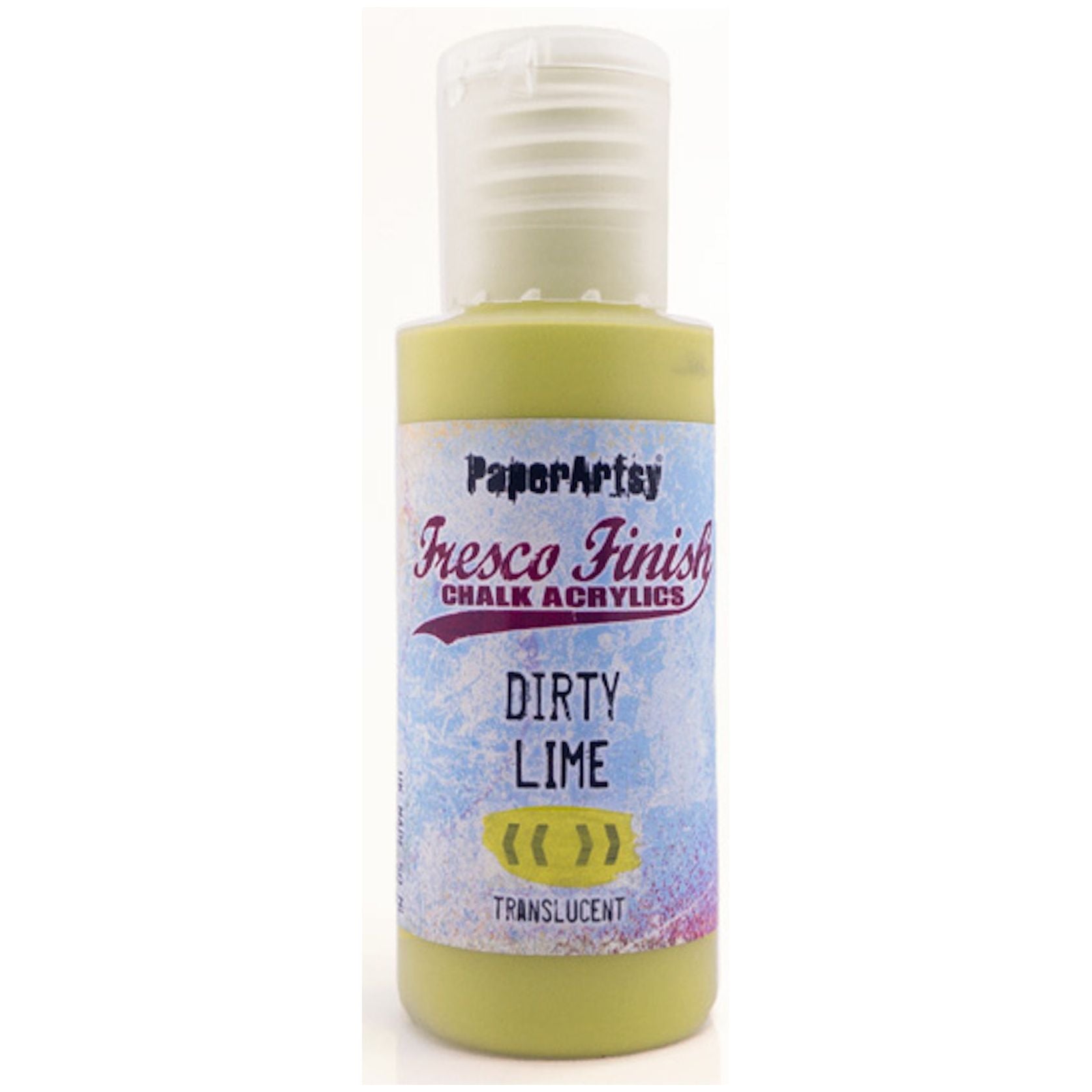 Paper Artsy Fresco Finish DIRTY LIME Chalk Acrylic Paint ff197*