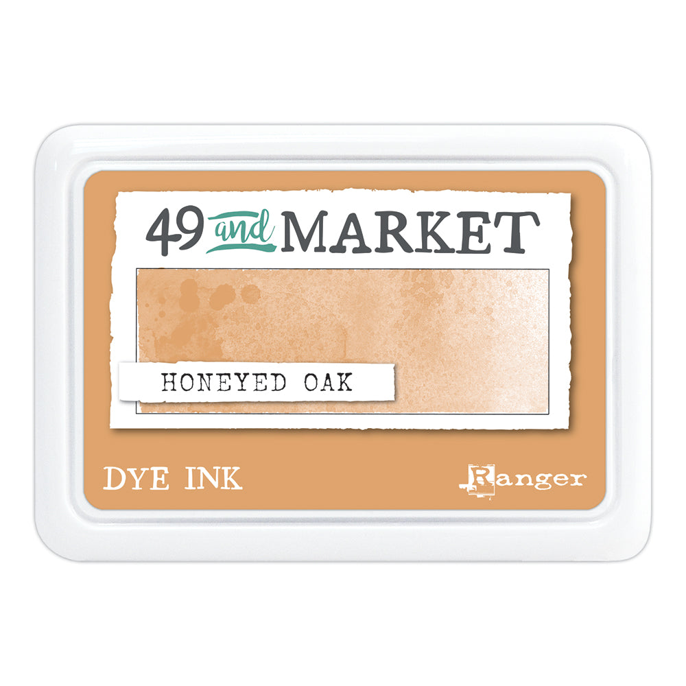 Ranger 49 and Market Honeyed Oak Dye Ink Pad And Reinker Bundle