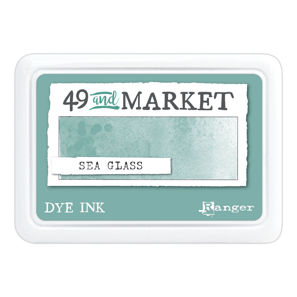 Ranger 49 and Market Sea Glass Dye Ink Pad And Reinker Bundle